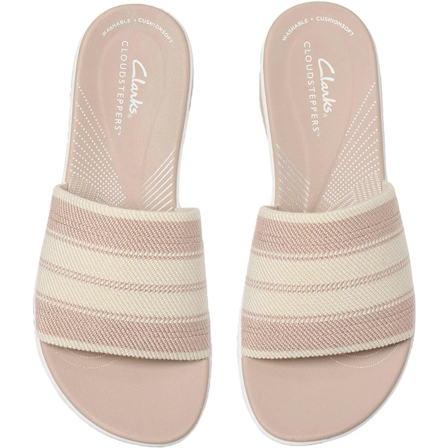 Women's Clarks Cloudsteppers Arla Hollis Sand Combi Knit Synthetic