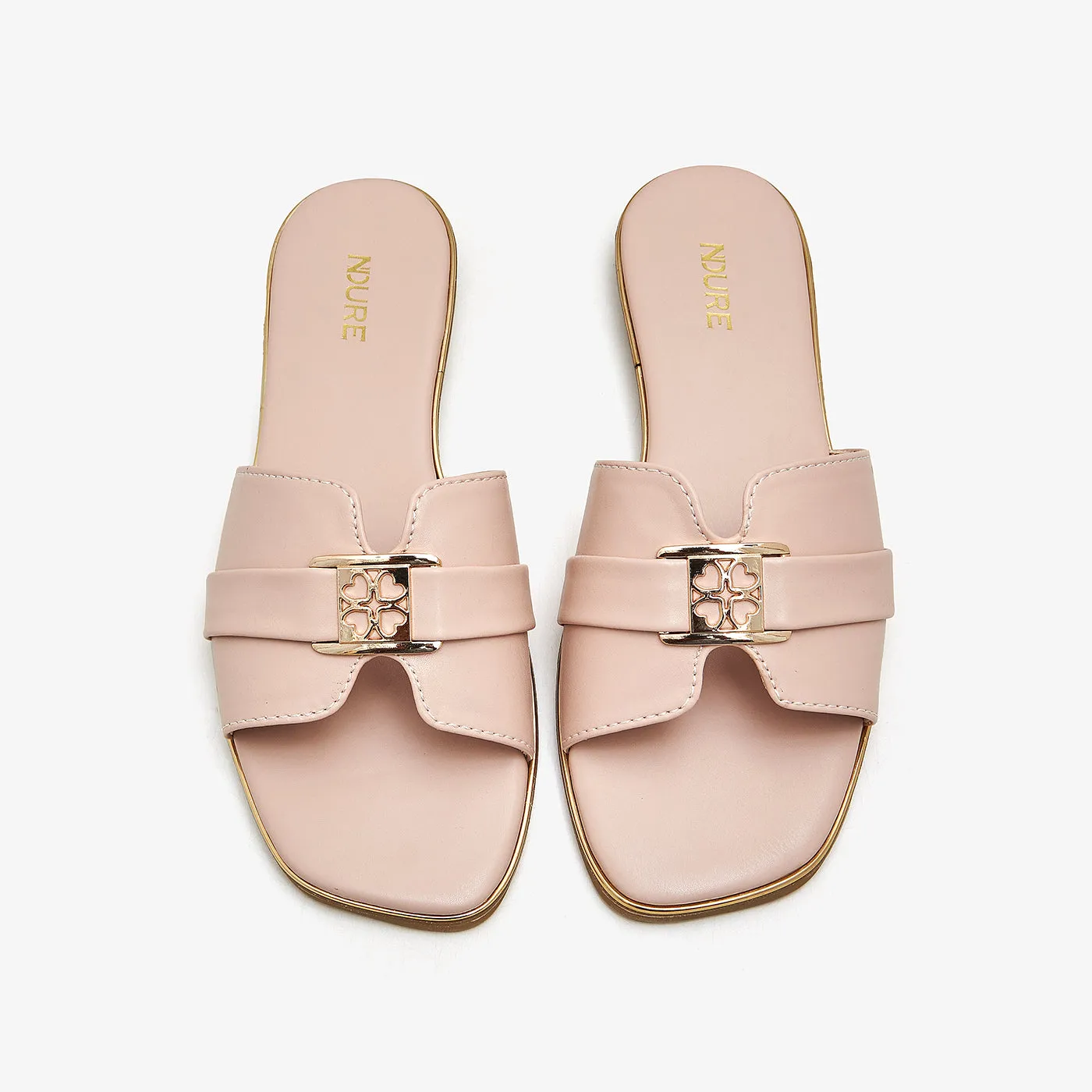 Women's Decorative Buckle Flats