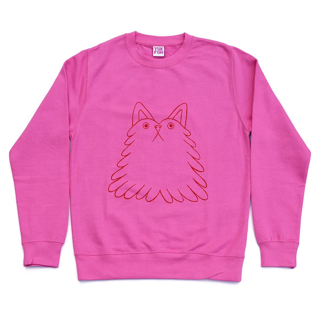 YUK FUN Fluff Buddy Sweatshirt - Pink