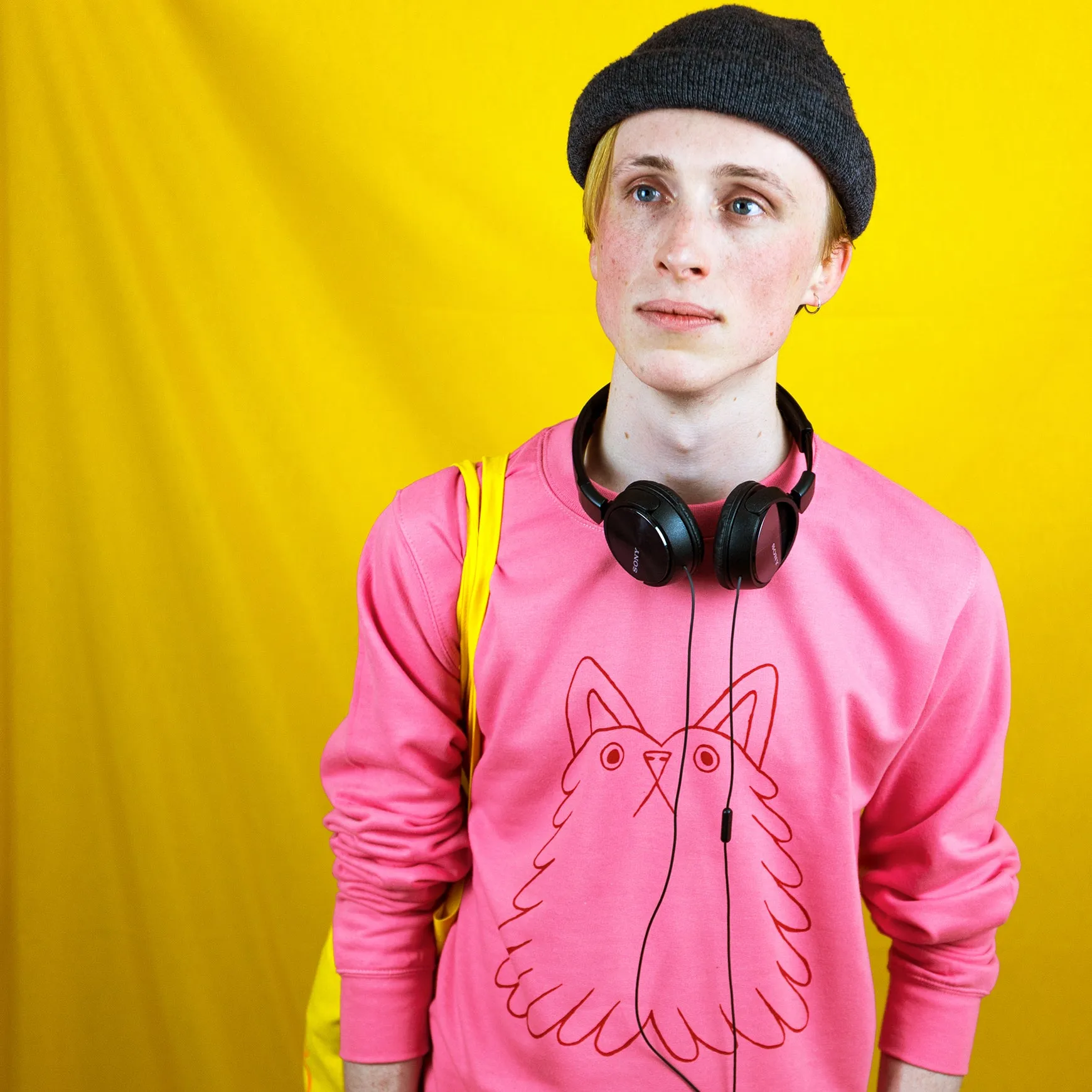 YUK FUN Fluff Buddy Sweatshirt - Pink