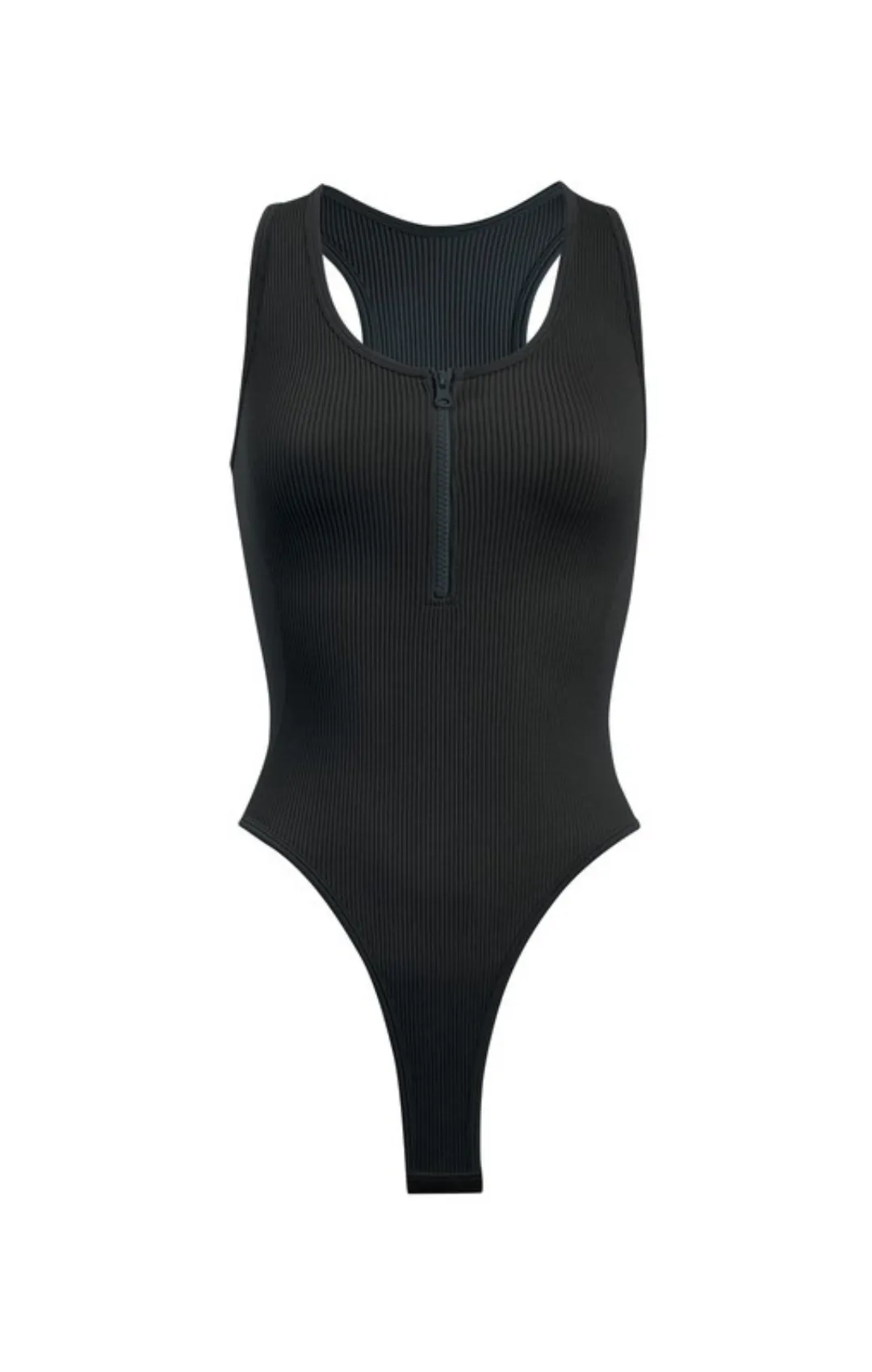 Zip Up Tank Ribbed Bodysuit